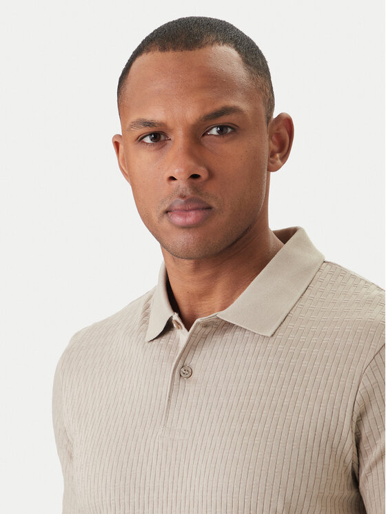 JOOP! JOOP! Polokošeľa Jorge 30101934 Béžová Slim Fit