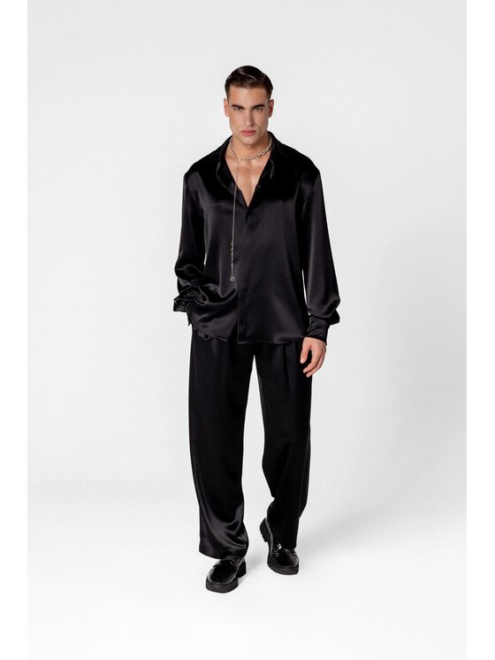 LE POSSÉ LE POSSÉ Camicia MSSWCF Nero Regular Fit