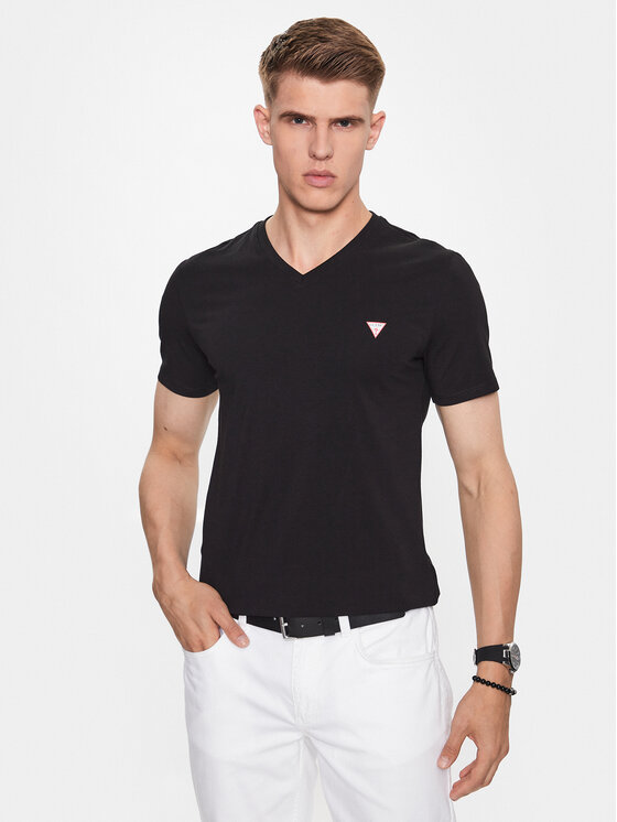 Guess Guess Tricou M2YI32 J1314 Negru Slim Fit