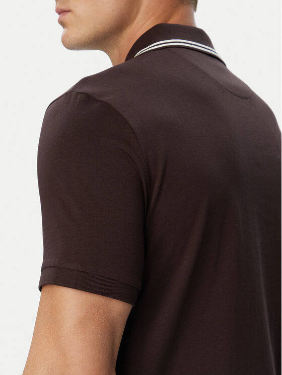 MICHAEL Michael Kors MICHAEL Michael Kors Поло CF6536S19P Темно-коричневий Regular Fit