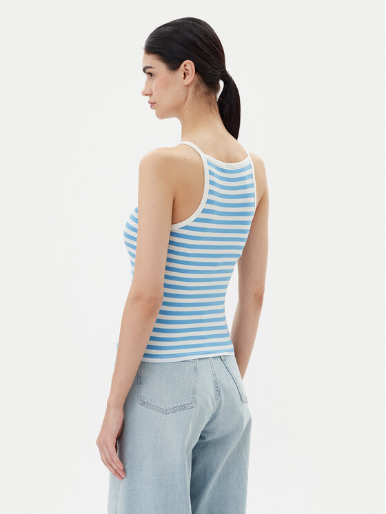 Pieces Pieces Top Jane 17155477 Niebieski Slim Fit