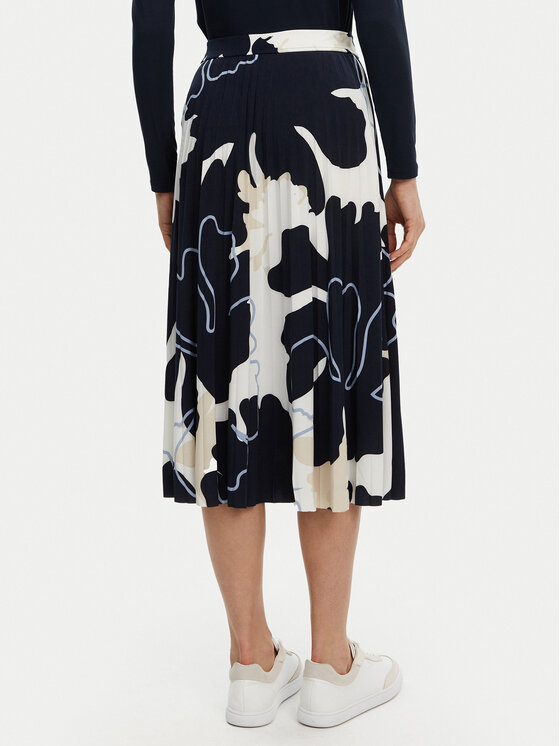 Tom Tailor Tom Tailor Plisovaná sukně 1045295 Tmavomodrá Regular Fit