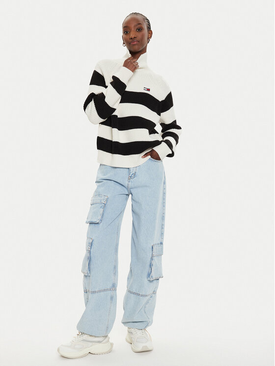Tommy Jeans Tommy Jeans Rolák Badge DW0DW19914 Černá Regular Fit