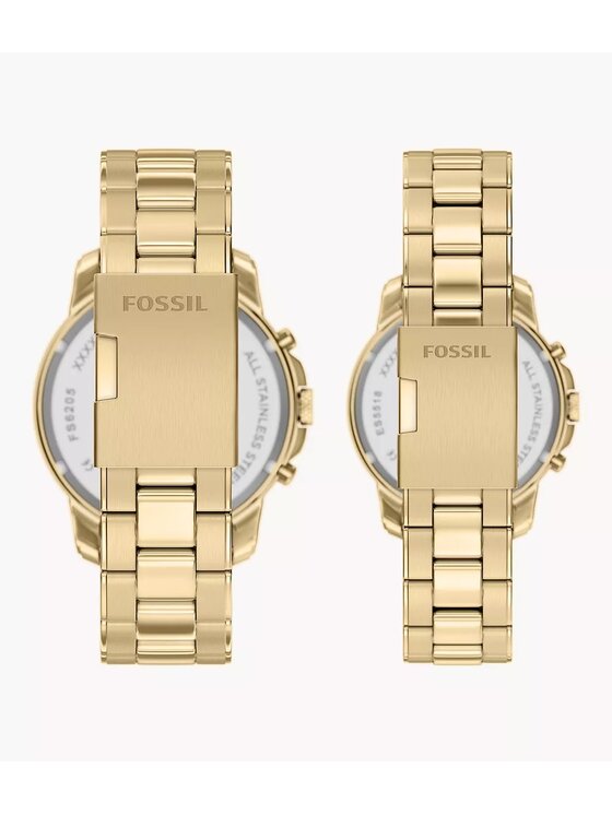 Fossil Fossil Zegarek FS6200SET Złoty