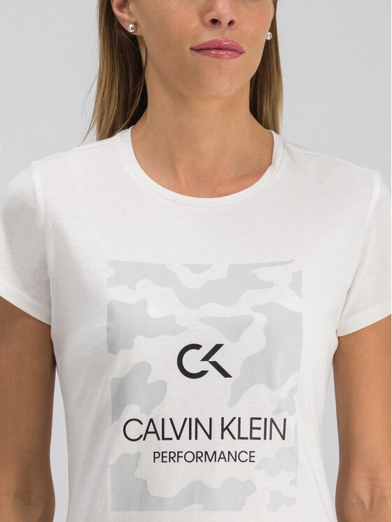 Calvin Klein Performance Calvin Klein Performance Tričko Billboard 00GWF9K200 Biela Regular Fit