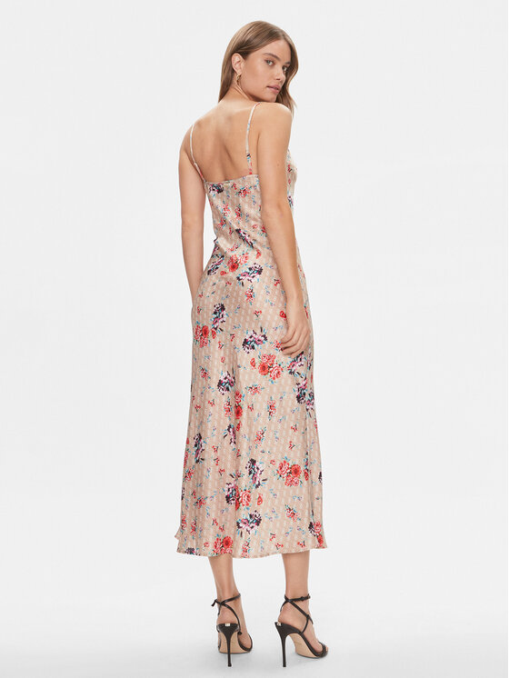 Guess Guess Коктейльна сукня W3GK85 WD8G2 Бежевий Regular Fit