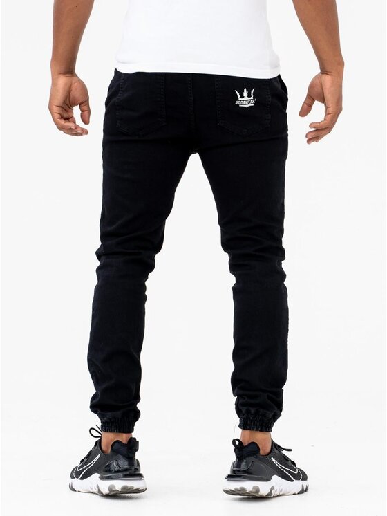Jigga Wear Jigga Wear Joggery Sprane acid wash 95564 Czarny Regular Fit