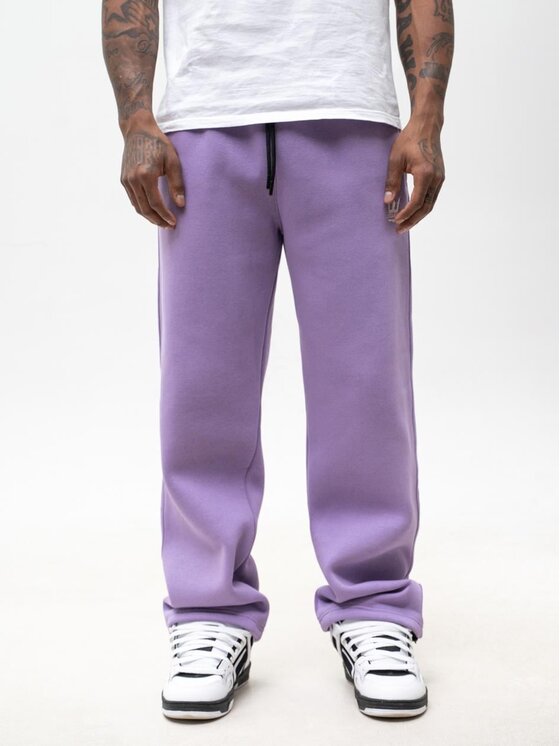 Jigga Wear Jigga Wear Spodnie dresowe Szerokie luźne dresy sznurek na gumce 129791 Fioletowy Baggy Fit
