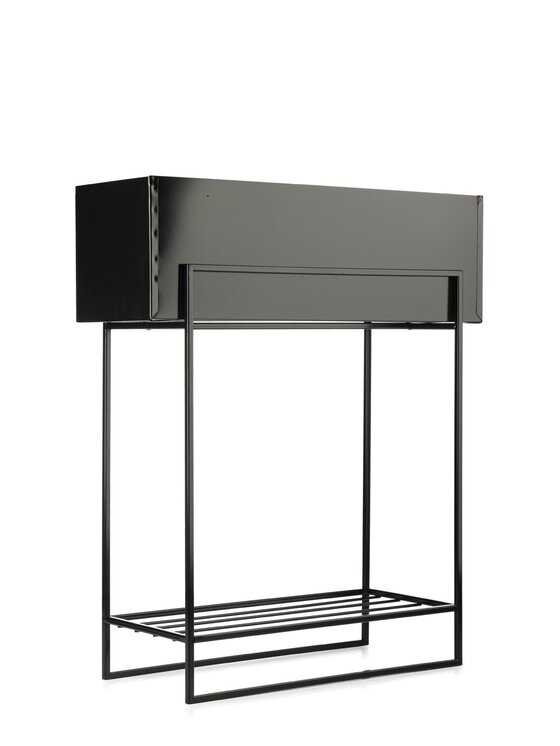 MIAhome MIAhome Skrzynka na kwiaty na stelażu 72 cm SHIRA Czarny