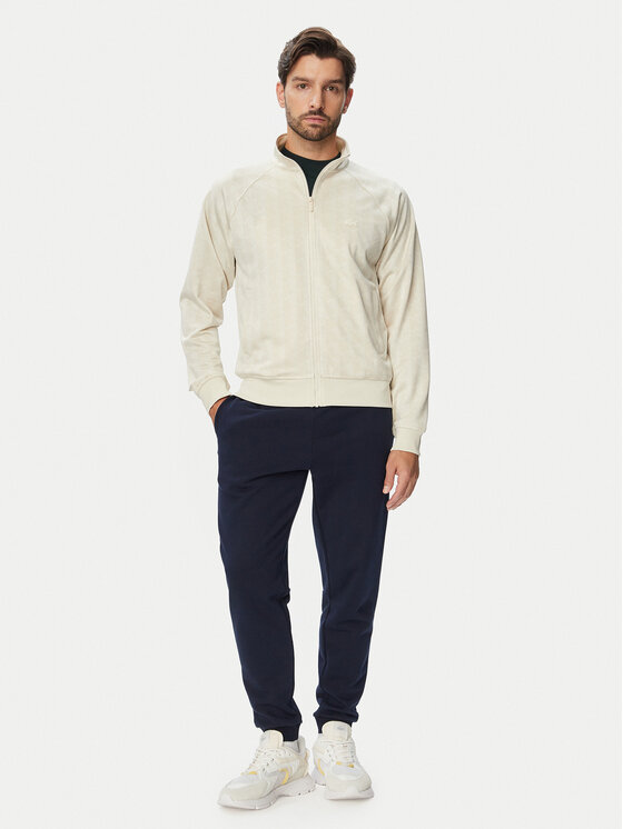 Lacoste Lacoste Džemperis ar kapuci SH9775 Gaiši bēša Regular Fit