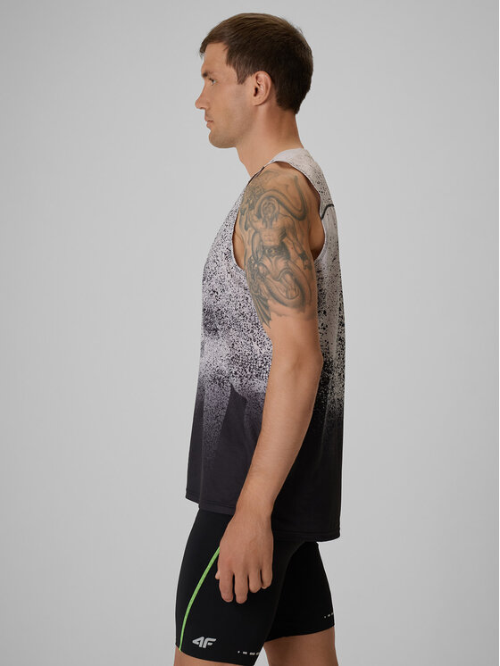 4F 4F Tank top FLOW MOTION Czarny Regular Fit