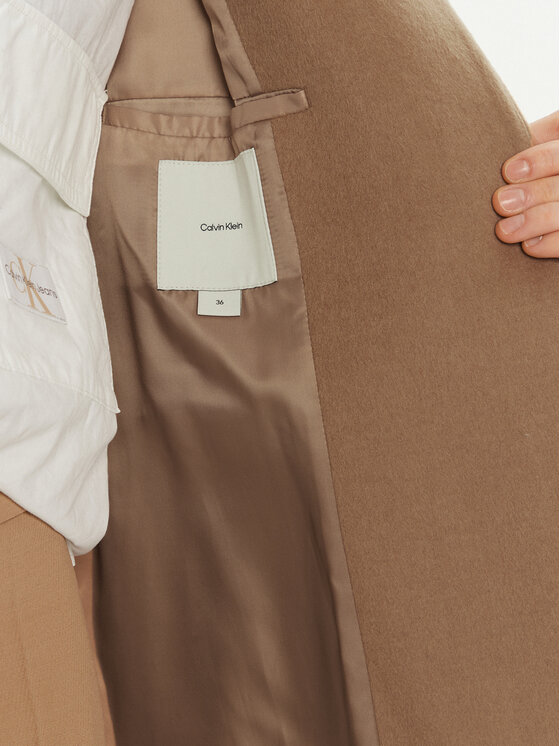 Calvin Klein Calvin Klein Cappotto di lana K20K207700 Beige Regular Fit