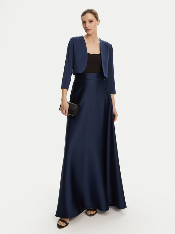 Rinascimento Rinascimento Spódnica maxi CFC0122686003 Granatowy Regular Fit