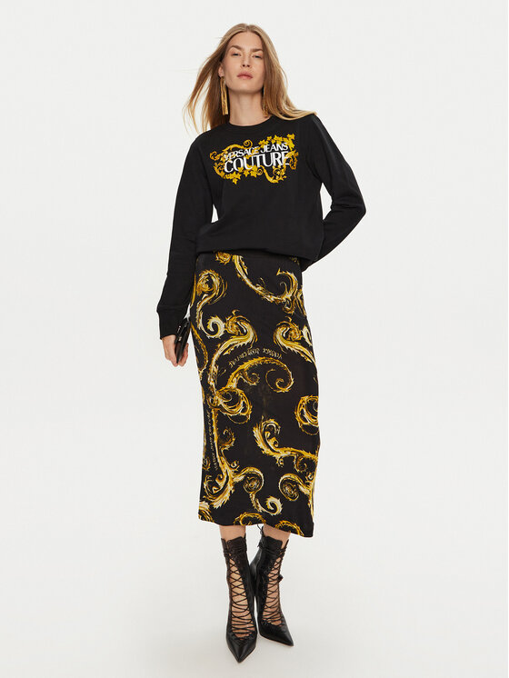 Versace Jeans Couture Versace Jeans Couture Μπλούζα 77HAIE05 Μαύρο Regular Fit
