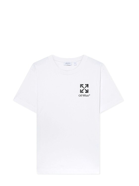 Off-White Off-White T-Shirt OMAA027S26JER00B1 Biały Regular Fit