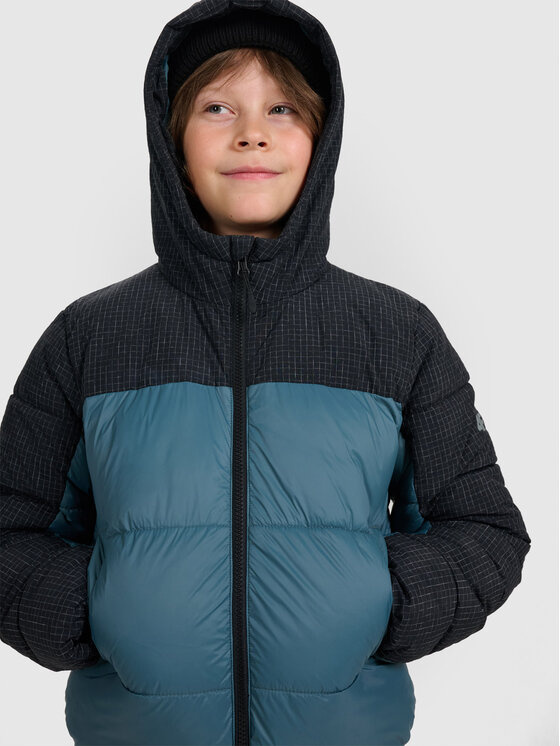 4F 4F Kurtka puchowa OUTERWEAR Khaki Regular Fit
