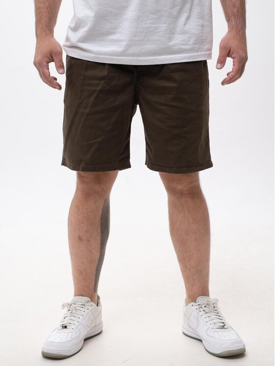 Jigga Wear Jigga Wear Szorty materiałowe Krótkie Spodenki Crown Pocket L Brązowy Regular Fit