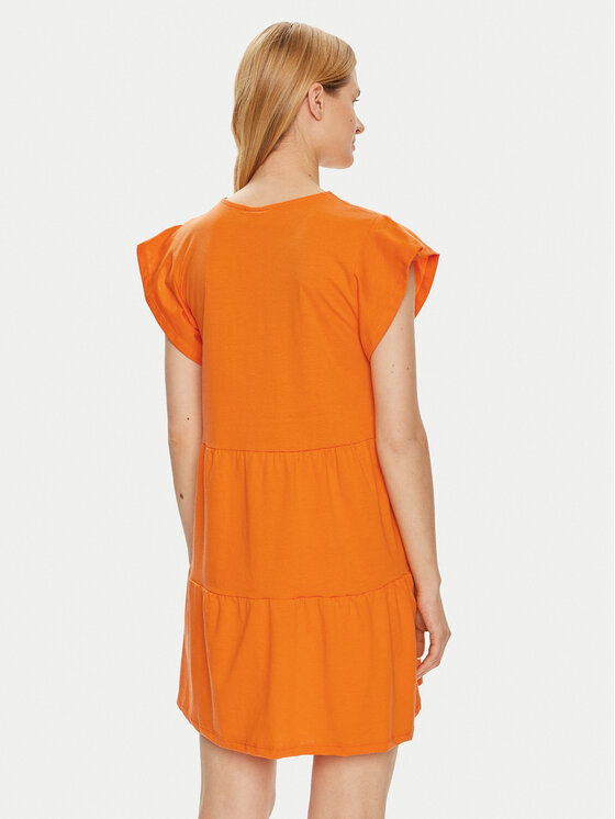 Vila Vila Poletna obleka Summer 14087541 Oranžna Loose Fit