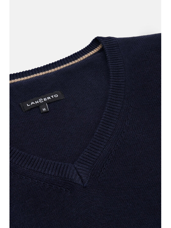 Lancerto Lancerto Sweter Anthony SW073223000043 Granatowy Regular Fit