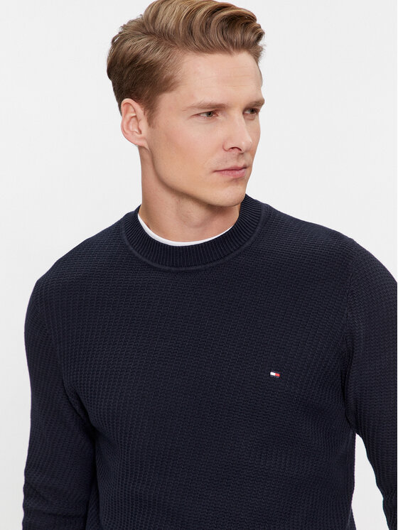 Tommy Hilfiger Tommy Hilfiger Sweter MW0MW33131 Granatowy Regular Fit