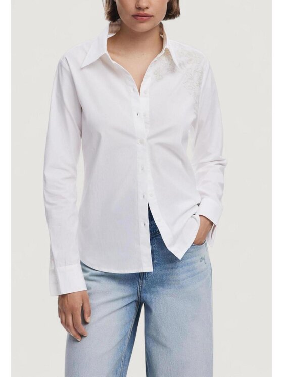 Desigual Desigual Camicia CAM_BROIDFLO Bianco Classic Fit