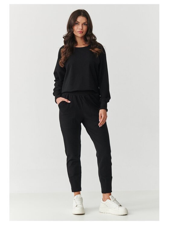 Makadamia Makadamia Dres M888 Czarny Relaxed Fit