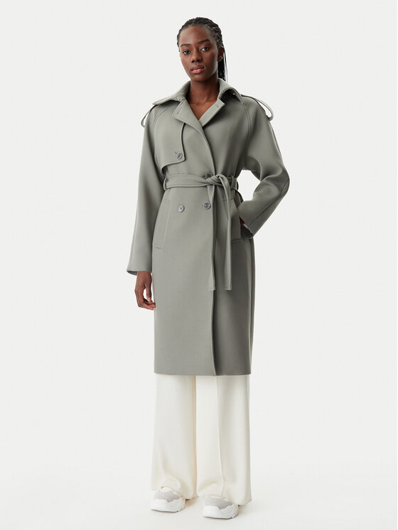 Patrizia Pepe Cappotto di transizione 8O0169/A5J1-S701 Grigio Regular Fit, taglia : 46