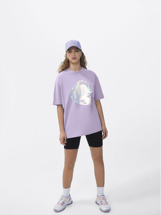 Sprandi Sprandi T-Shirt SP22-TSD101 Fialová Relaxed Fit
