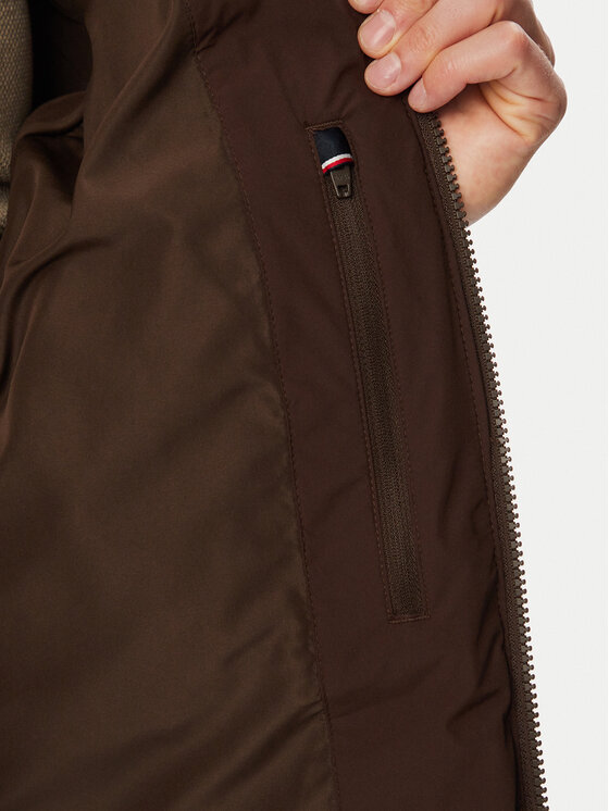 Tommy Hilfiger Tommy Hilfiger Pehelykabát MW0MW45303 Sötétbarna Regular Fit