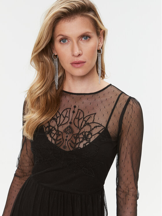 TWINSET TWINSET Sukienka wieczorowa 232TP2101 Czarny Regular Fit