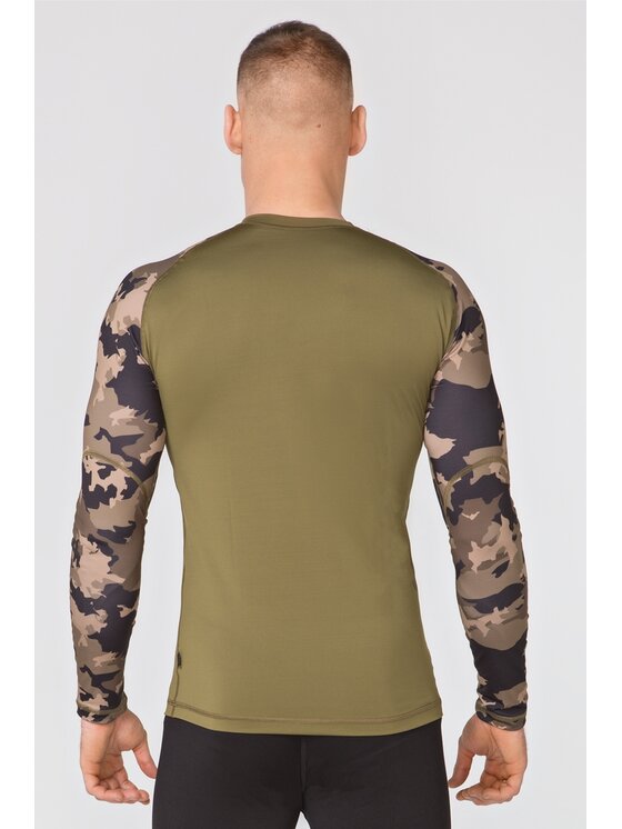 ROUGH RADICAL ROUGH RADICAL Koszulka techniczna FURIOUS ARMY LS Khaki Slim Fit
