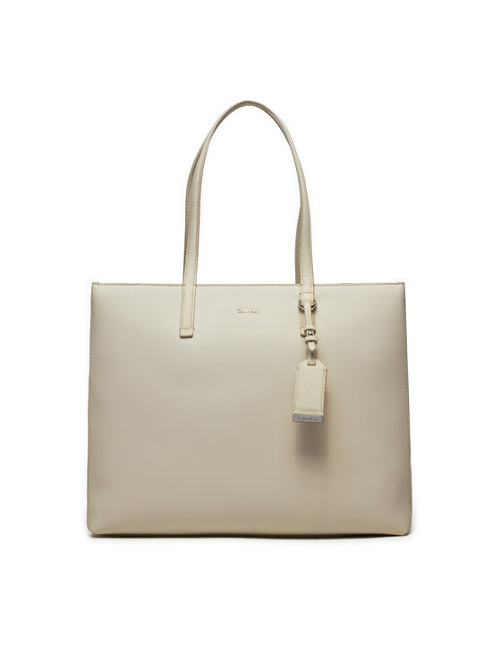 Calvin Klein Kabelka Ck Must Shopper Md_Pu/Nubuck K60K611677 Sivá
