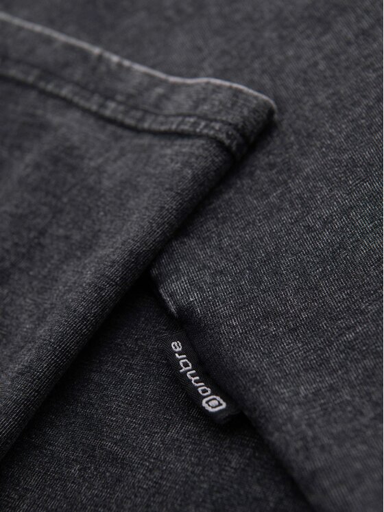 Ombre Ombre T-Shirt OM-TSWT-0116 Czarny Slim Fit