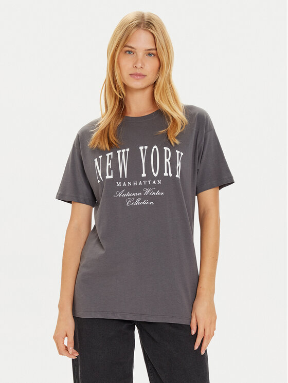 Brave Soul Brave Soul Тишърт LTS-568JEMIMA Сив Oversize