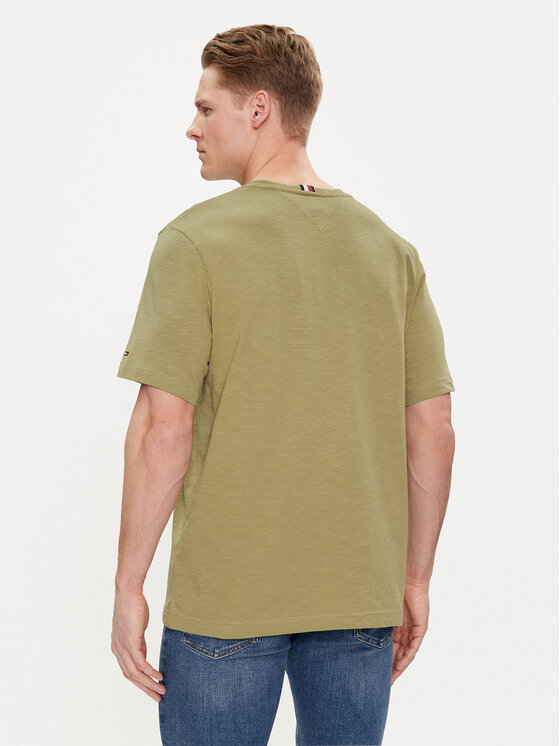 Tommy Hilfiger Tommy Hilfiger Marškinėliai Arched MW0MW34432 Žalia Regular Fit