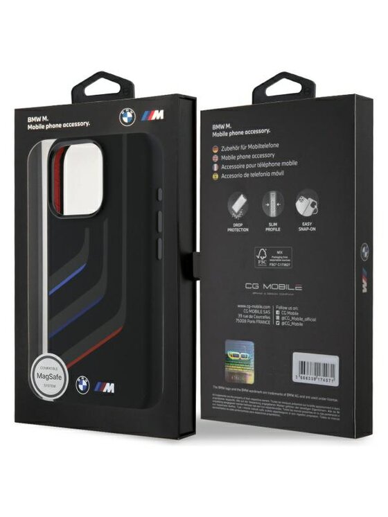 BMW Motorsport BMW Motorsport Etui na telefon Apple iPhone 16 Pro Max Czarny