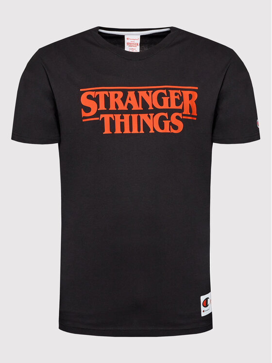 Champion Champion Marškinėliai STRANGER THINGS Unisex 217791 Juoda Custom Fit