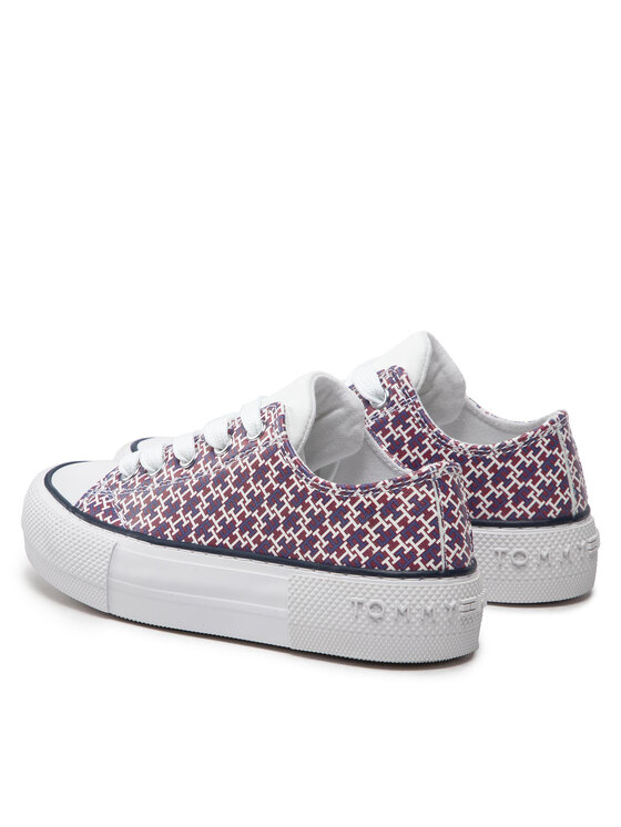 Tommy Hilfiger Tommy Hilfiger Scarpe da ginnastica Low Cut Lace-Up Sneaker T3A9-32289-0753 Bordeaux