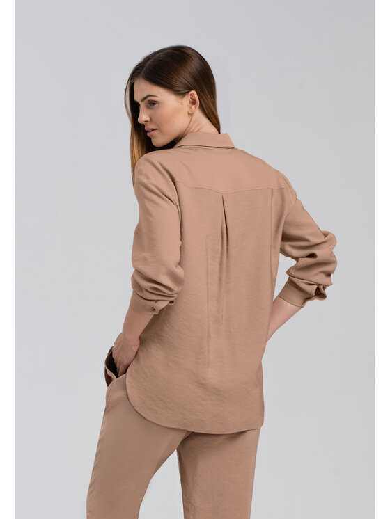 Look Made With Love Look Made With Love Koszula Malena Look 142 Beżowy Loose Fit