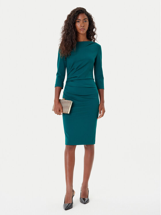 Rinascimento Rinascimento Коктейльна сукня CFC0126154003 Зелений Slim Fit