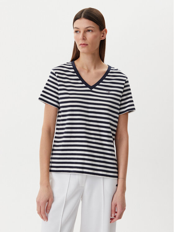 Gant Gant Póló 4200566 Sötétkék Regular Fit