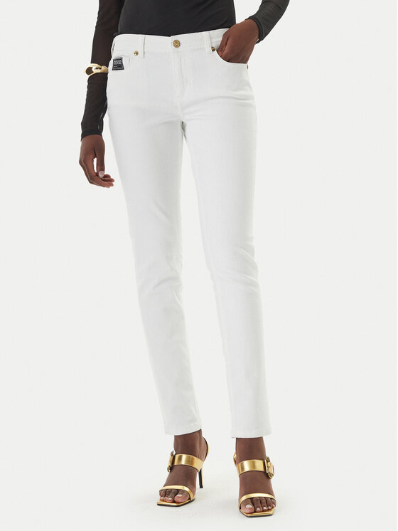 Versace Jeans Couture Blugi 80HAB5K1 CEWCA Alb Skinny Fit