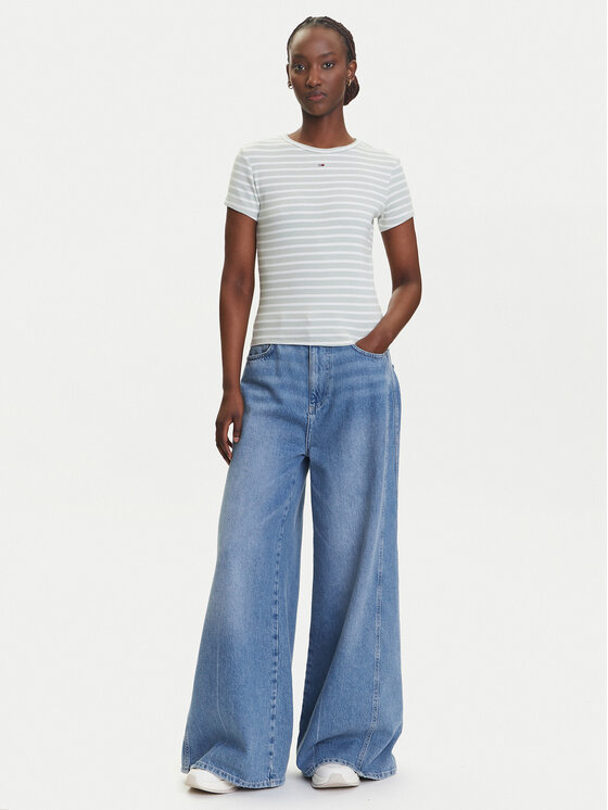 Tommy Jeans Tommy Jeans T-särk Essential DW0DW17383 Roheline Slim Fit