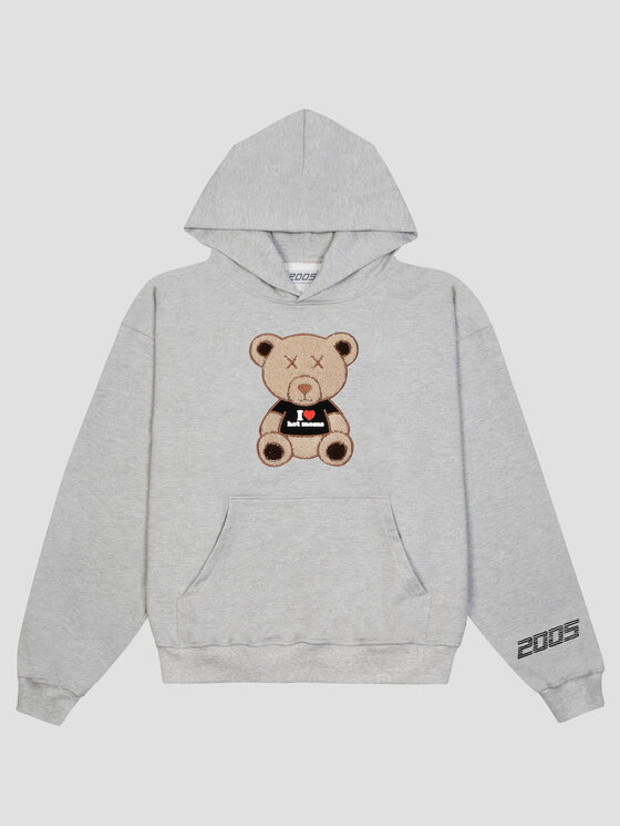 2005 2005 Mikina Teddy Čierna Oversize