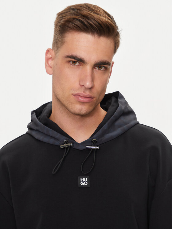 HUGO Hugo Džemperis Ditcheno 50516719 Juoda Relaxed Fit