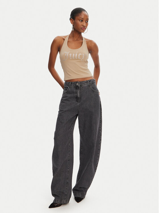 Juicy Couture Juicy Couture Top Tied JCWCT125306 Beež Slim Fit