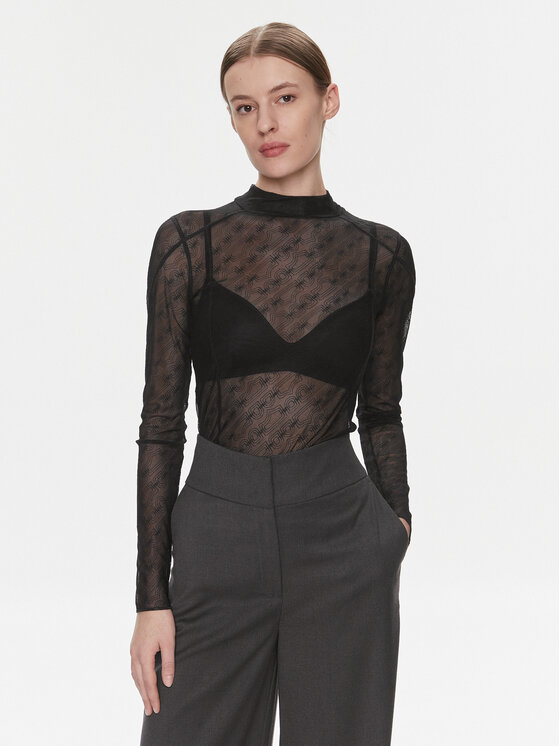 BOSS Boss Blusa Egalina 50505774 Nero Slim Fit