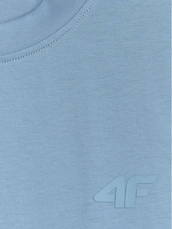 4F 4F T-Shirt BASIC+ Niebieski jasny Regular Fit