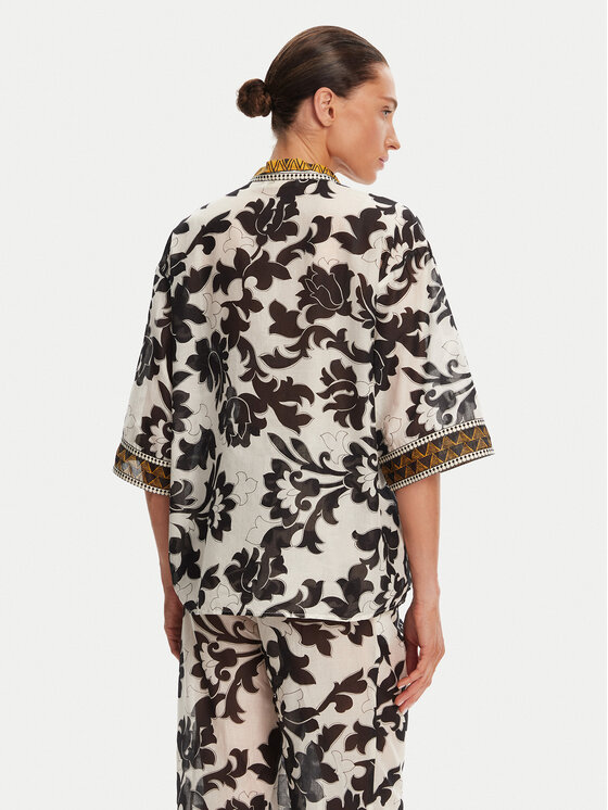 Devotion TWINS Devotion TWINS Majica Ethnic 025.004G Crna Loose Fit