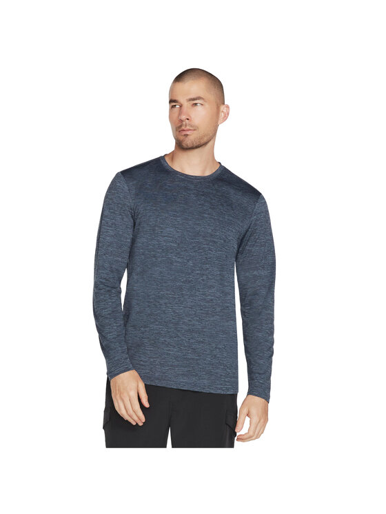Skechers Skechers Longsleeve Skechers On the Road Long Sleeve Niebieski Regular Fit